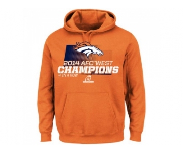 Denver Broncos Majestic Orange 2014 AFC West Division Champions Hoodie