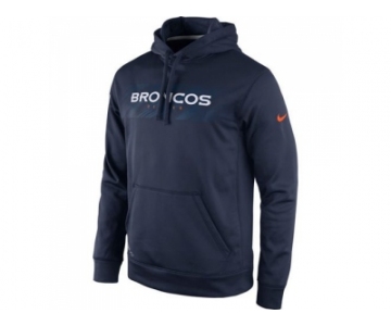 Denver Broncos Nike Blue KO Speed Wordmark Performance Hoodie Navy