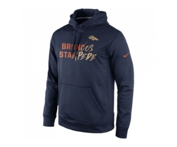 Denver Broncos Nike Navy Gold Collection KO Pullover Performance Hoodie