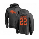 Football Denver Broncos #22 Kareem Jackson Ash One Color Pullover Hoodie