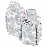 Men's Denver Broncos 2024 Arctic Camo Salute To Service Club Fleece Pullover Hoodie