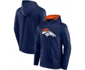 Men's Denver Broncos Navy On The Ball Pullover Hoodie