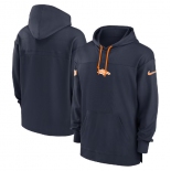 Men's Denver Broncos Navy Performance Pullover Hoodie