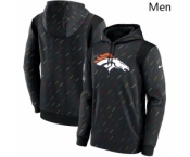 Men's Denver Broncos Nike Charcoal 2021 NFL Crucial Catch Therma Pullover Hoodie