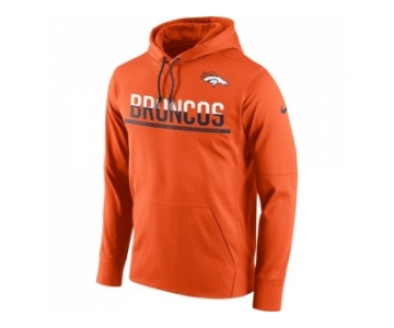 Men's Denver Broncos Nike Sideline Circuit Orange Pullover Hoodie