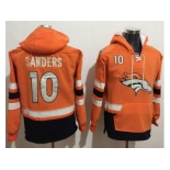 Nike Denver Broncos #10 Emmanuel Sanders Orange Navy Blue Name & Number Pullover NFL Hoodie