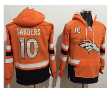 Nike Denver Broncos #10 Emmanuel Sanders Orange Navy Blue Name & Number Pullover NFL Hoodie