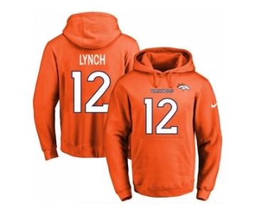 Nike Denver Broncos #12 Paxton Lynch Orange Name & Number Pullover NFL Hoodie