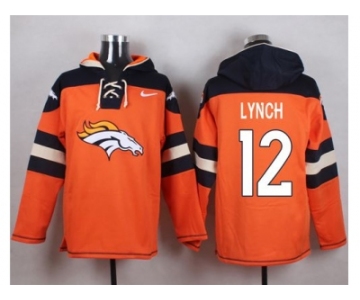 Nike Denver Broncos #12 Paxton Lynch Orange Player Pullover Hoodie