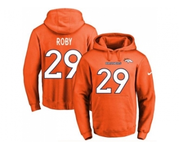 Nike Denver Broncos #29 Bradley Roby Orange Name & Number Pullover NFL Hoodie