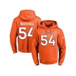 Nike Denver Broncos #54 Brandon Marshall Orange Name & Number Pullover NFL Hoodie