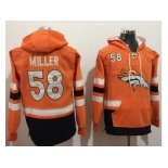 Nike Denver Broncos #58 Von Miller Orange Navy Blue Name & Number Pullover NFL Hoodie