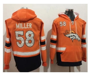 Nike Denver Broncos #58 Von Miller Orange Navy Blue Name & Number Pullover NFL Hoodie