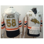 Nike Denver Broncos #58 Von Miller White(Gold No.) Name & Number Pullover NFL Hoodie