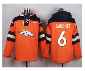 Nike Denver Broncos #6 Mark Sanchez Orange Player Pullover NFL Hoodie