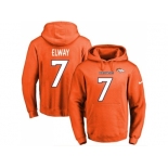 Nike Denver Broncos #7 John Elway Orange Name & Number Pullover NFL Hoodie