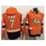 Nike Denver Broncos #7 John Elway Orange Navy Blue Name & Number Pullover NFL Hoodie