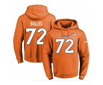 Nike Denver Broncos #72 Garett Bolles Orange Name & Number Pullover NFL Hoodi