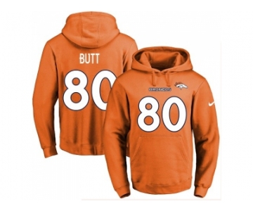 Nike Denver Broncos #80 Jake Butt Orange Name & Number Pullover NFL Hoodie