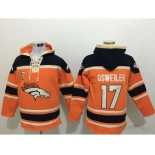 nike nfl jerseys denver broncos #17 osweiler black-orange[pullover hooded sweatshirt]