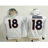 nike nfl jerseys denver broncos #18 manning white[pullover hooded sweatshirt]