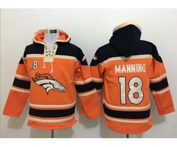 nike nfl jerseys denver broncos #18 peyton manning black-orange[pullover hooded sweatshirt]