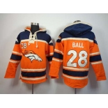 nike nfl jerseys denver broncos #28 ball blue-orange[pullover hooded sweatshirt]