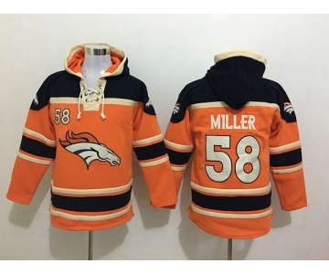 nike nfl jerseys denver broncos #58 miller black-orange[pullover hooded sweatshirt]