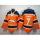 nike nfl jerseys denver broncos #7 john elway blue-orange[pullover hooded sweatshirt]