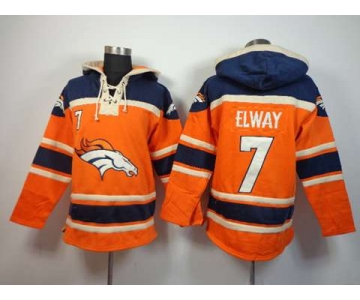 nike nfl jerseys denver broncos #7 john elway blue-orange[pullover hooded sweatshirt]