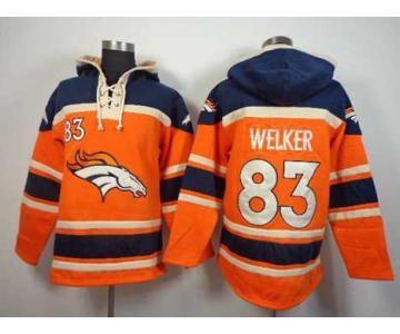 nike nfl jerseys denver broncos #83 welker orange-blue[pullover hooded sweatshirt]