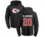 Football Kansas City Chiefs #20 Morris Claiborne Black Name & Number Logo Pullover Hoodie