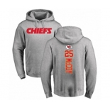 Football Kansas City Chiefs #25 LeSean McCoy Ash Backer Pullover Hoodie