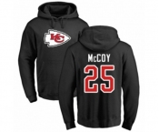 Football Kansas City Chiefs #25 LeSean McCoy Black Name & Number Logo Pullover Hoodie