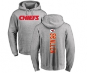 Football Kansas City Chiefs #32 Marcus Allen Ash Backer Pullover Hoodie