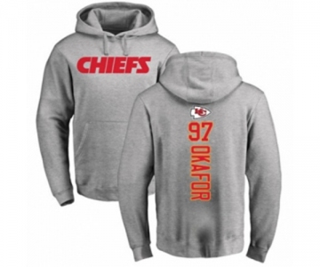 Football Kansas City Chiefs #97 Alex Okafor Ash Backer Pullover Hoodie