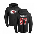 Football Kansas City Chiefs #97 Alex Okafor Black Name & Number Logo Pullover Hoodie