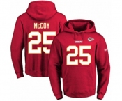 Football Men's Kansas City Chiefs #25 LeSean McCoy Red Name & Number Pullover Hoodie