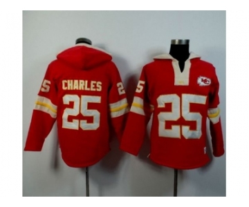 Kansas City Chiefs #25 Jamaal Charles Red Player Winning Method Pullover Hoodie