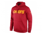 Kansas City Chiefs Nike Red KO Wordmark Performance Hoodie