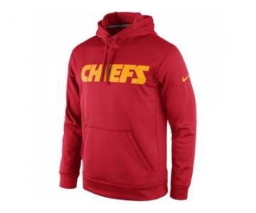 Kansas City Chiefs Nike Red KO Wordmark Performance Hoodie