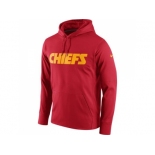 Men Kansas City Chiefs Nike Red Circuit Wordmark Essential Performance Pullover Hoodie