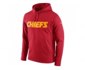 Men Kansas City Chiefs Nike Red Circuit Wordmark Essential Performance Pullover Hoodie