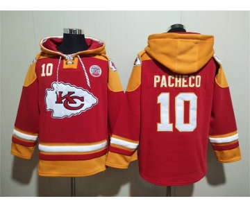 Men's Kansas City Chiefs #10 Isiah Pacheco Red Ageless Must-Have Lace-Up Pullover Hoodie