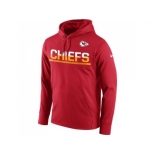 Men's Kansas City Chiefs Nike Red Sideline Circuit Pullover Performance Hoodie