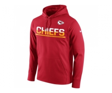 Men's Kansas City Chiefs Nike Red Sideline Circuit Pullover Performance Hoodie