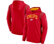 Men's Kansas City Chiefs Red Sideline Stack Performance Pullover Hoodie