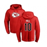 NFL Nike Kansas City Chiefs #10 Tyreek Hill Red Name & Number Logo Pullover Hoodie