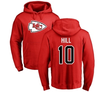 NFL Nike Kansas City Chiefs #10 Tyreek Hill Red Name & Number Logo Pullover Hoodie