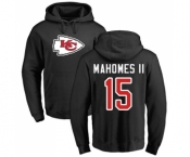 NFL Nike Kansas City Chiefs #15 Patrick Mahomes II Black Name & Number Logo Pullover Hoodie